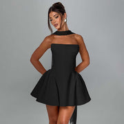 Sexy Tube Top Dress With Back Zipper Design Ins Fashion Short Dress For Party Clothing Women - Believe Grace 
