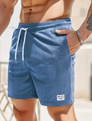 Lace-up Drawstring Shorts Summer Corduroy Sports Short Pants Mens Clothing - Believe Grace 