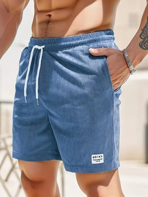 Lace-up Drawstring Shorts Summer Corduroy Sports Short Pants Mens Clothing - Believe Grace 