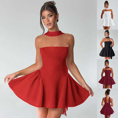 Sexy Tube Top Dress With Back Zipper Design Ins Fashion Short Dress For Party Clothing Women - Believe Grace 