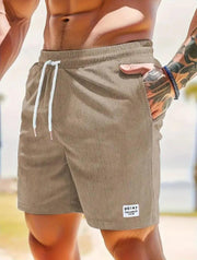 Lace-up Drawstring Shorts Summer Corduroy Sports Short Pants Mens Clothing - Believe Grace 