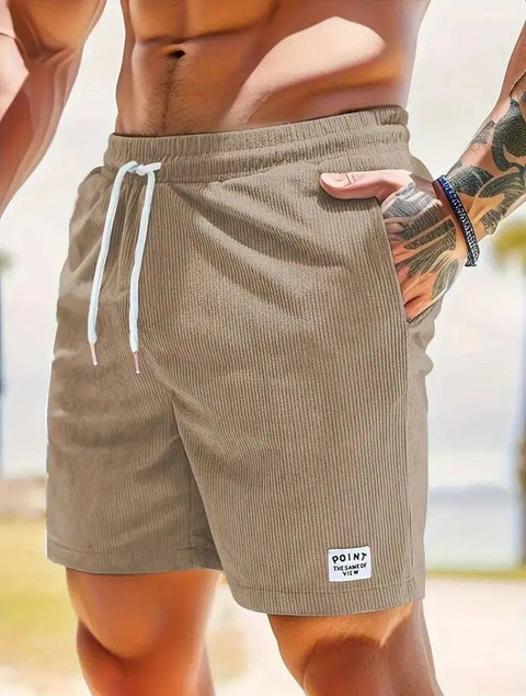 Lace-up Drawstring Shorts Summer Corduroy Sports Short Pants Mens Clothing - Believe Grace 