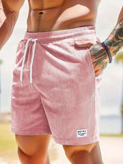 Lace-up Drawstring Shorts Summer Corduroy Sports Short Pants Mens Clothing - Believe Grace 