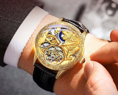 Men's Fully Automatic Mechanical Watch Stereo Relief Waterproof - Believe Grace 