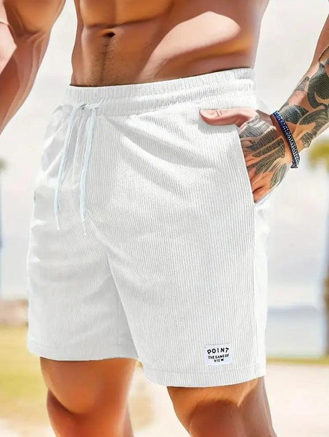 Lace-up Drawstring Shorts Summer Corduroy Sports Short Pants Mens Clothing - Believe Grace 
