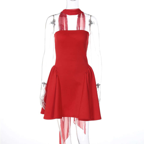 Sexy Tube Top Dress With Back Zipper Design Ins Fashion Short Dress For Party Clothing Women - Believe Grace 