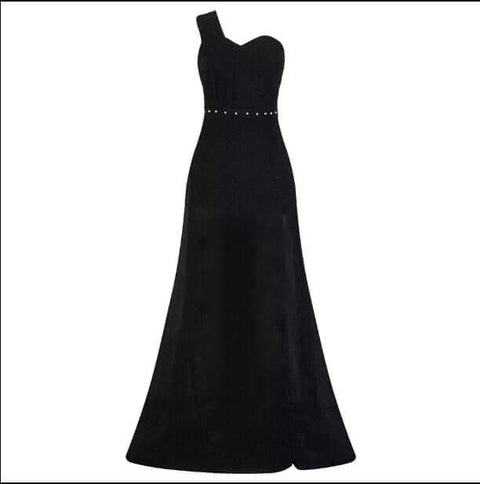 Women's Clothing One-shoulder Sleeveless Bronzing Split Dress - Believe Grace 