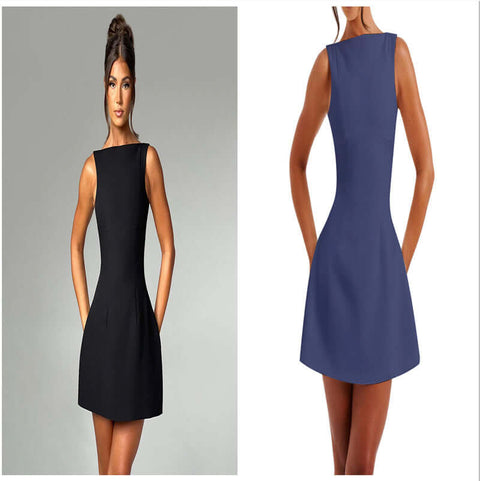 Sexy Slim-fitting Backless Dress Summer Sleeveless Short Dresses - Believe Grace 