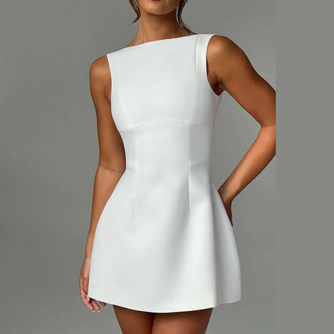 Sexy Slim-fitting Backless Dress Summer Sleeveless Short Dresses - Believe Grace 