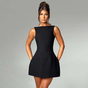Sexy Slim-fitting Backless Dress Summer Sleeveless Short Dresses - Believe Grace 