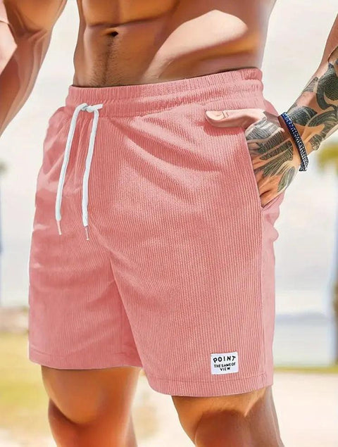 Lace-up Drawstring Shorts Summer Corduroy Sports Short Pants Mens Clothing - Believe Grace 