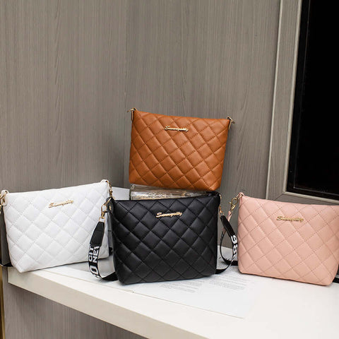 Small Messenger Bag For Women Trend Lingge Embroidery Female Shoulder Bags Fashion Chain Ladies Crossbody Purse - Believe Grace 