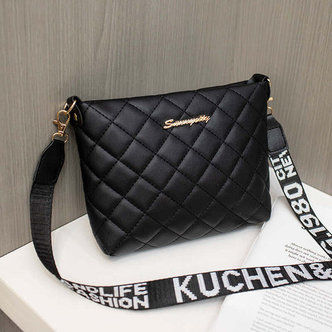 Small Messenger Bag For Women Trend Lingge Embroidery Female Shoulder Bags Fashion Chain Ladies Crossbody Purse - Believe Grace 