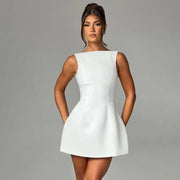 Sexy Slim-fitting Backless Dress Summer Sleeveless Short Dresses - Believe Grace 