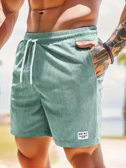 Lace-up Drawstring Shorts Summer Corduroy Sports Short Pants Mens Clothing - Believe Grace 