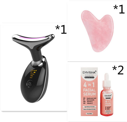 EMS Thermal Neck Lifting And Tighten Massager Electric Microcurrent Wrinkle Remover LED Photon Face Beauty Device For Woman - Believe Grace 