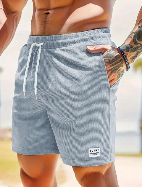 Lace-up Drawstring Shorts Summer Corduroy Sports Short Pants Mens Clothing - Believe Grace 