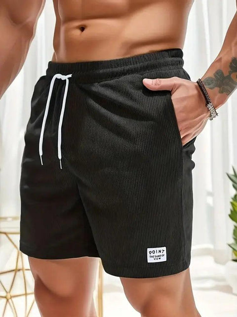 Lace-up Drawstring Shorts Summer Corduroy Sports Short Pants Mens Clothing - Believe Grace 