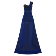 Women's Clothing One-shoulder Sleeveless Bronzing Split Dress - Believe Grace 