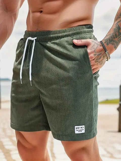 Lace-up Drawstring Shorts Summer Corduroy Sports Short Pants Mens Clothing - Believe Grace 